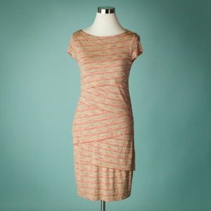 Bailey 44 Pink heathered ruffle dress